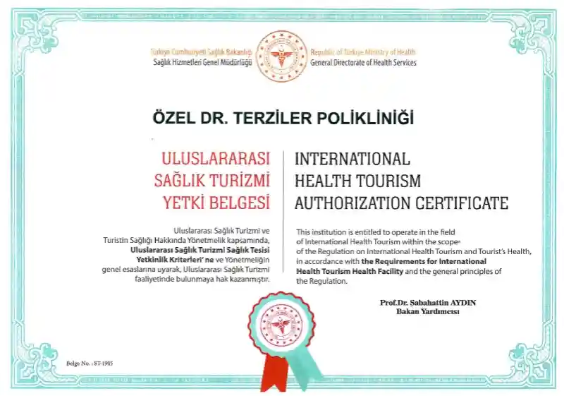 Int. Health Tourism Auth. Certificate