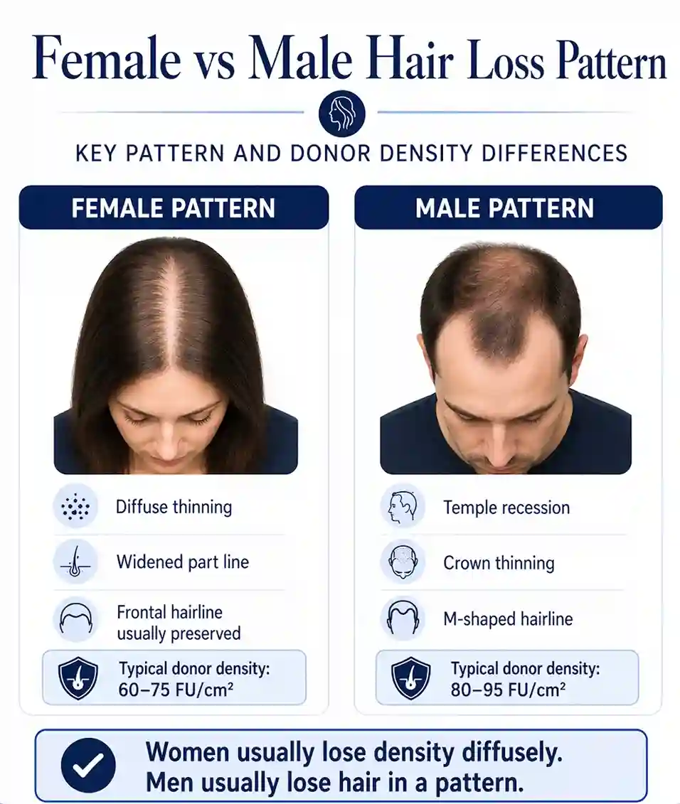 Differenze trapianto capelli donna vs uomo