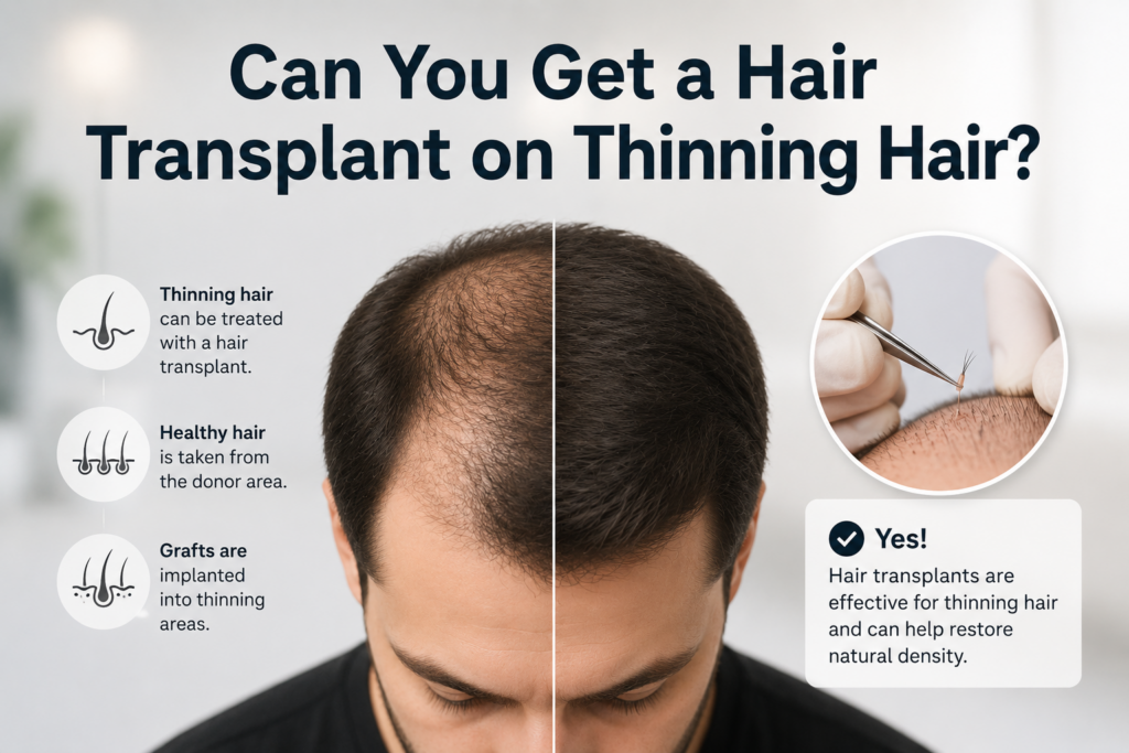 Can You Get a Hair Transplant on Thinning Hair? Will Existing Hair Be Damaged?
