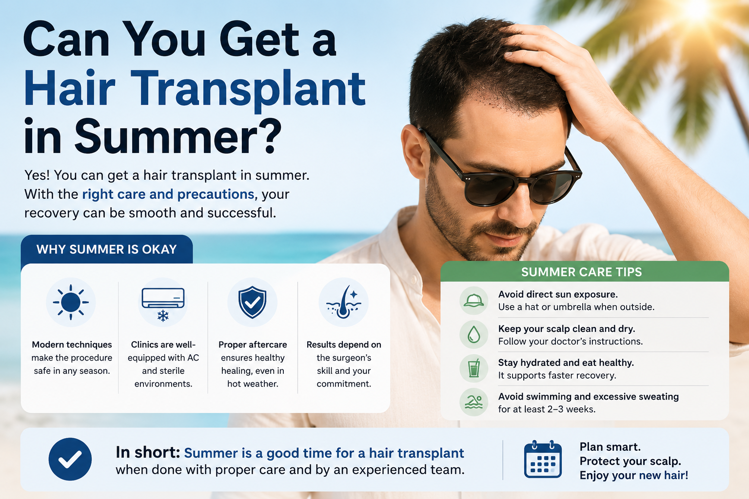 Can You Get a Hair Transplant in Summer? Does Season Affect the Outcome?