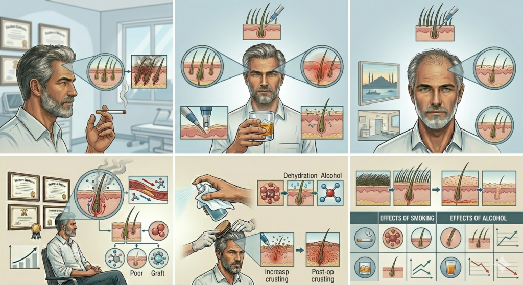 How Do Smoking and Alcohol Affect Your Hair Transplant Results?