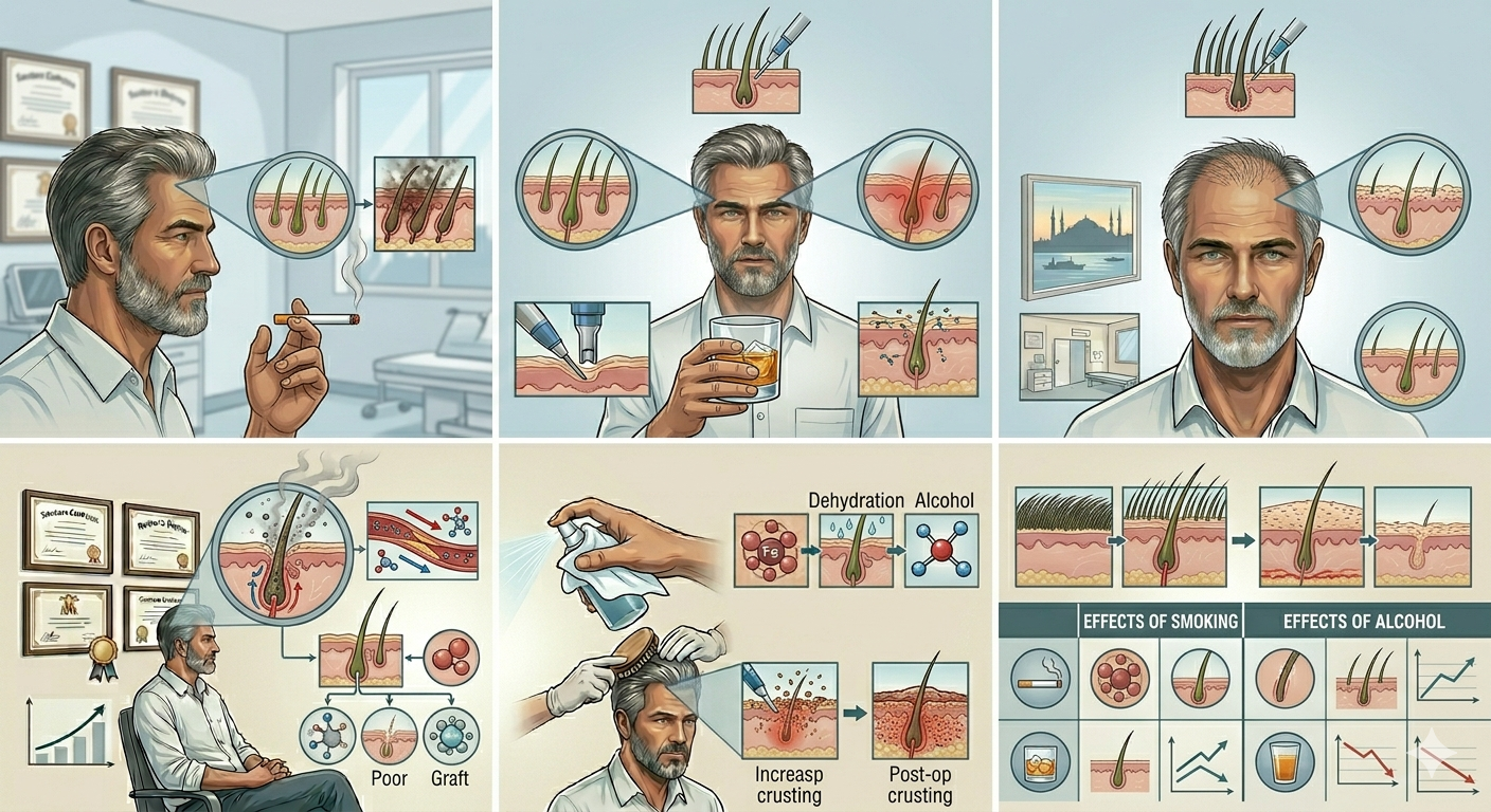 How Do Smoking and Alcohol Affect Your Hair Transplant Results?