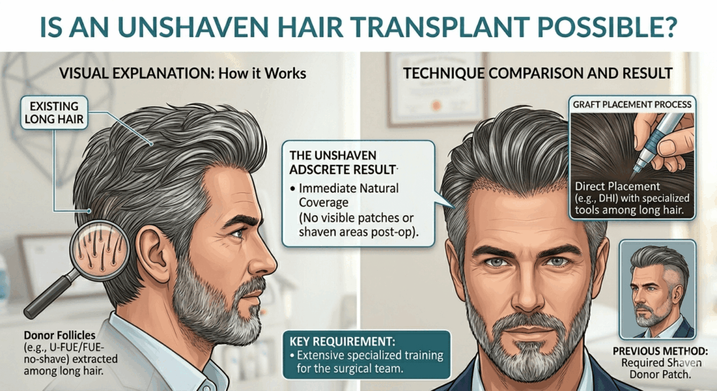 Is an Unshaven Hair Transplant Possible? Who is a Good Candidate?