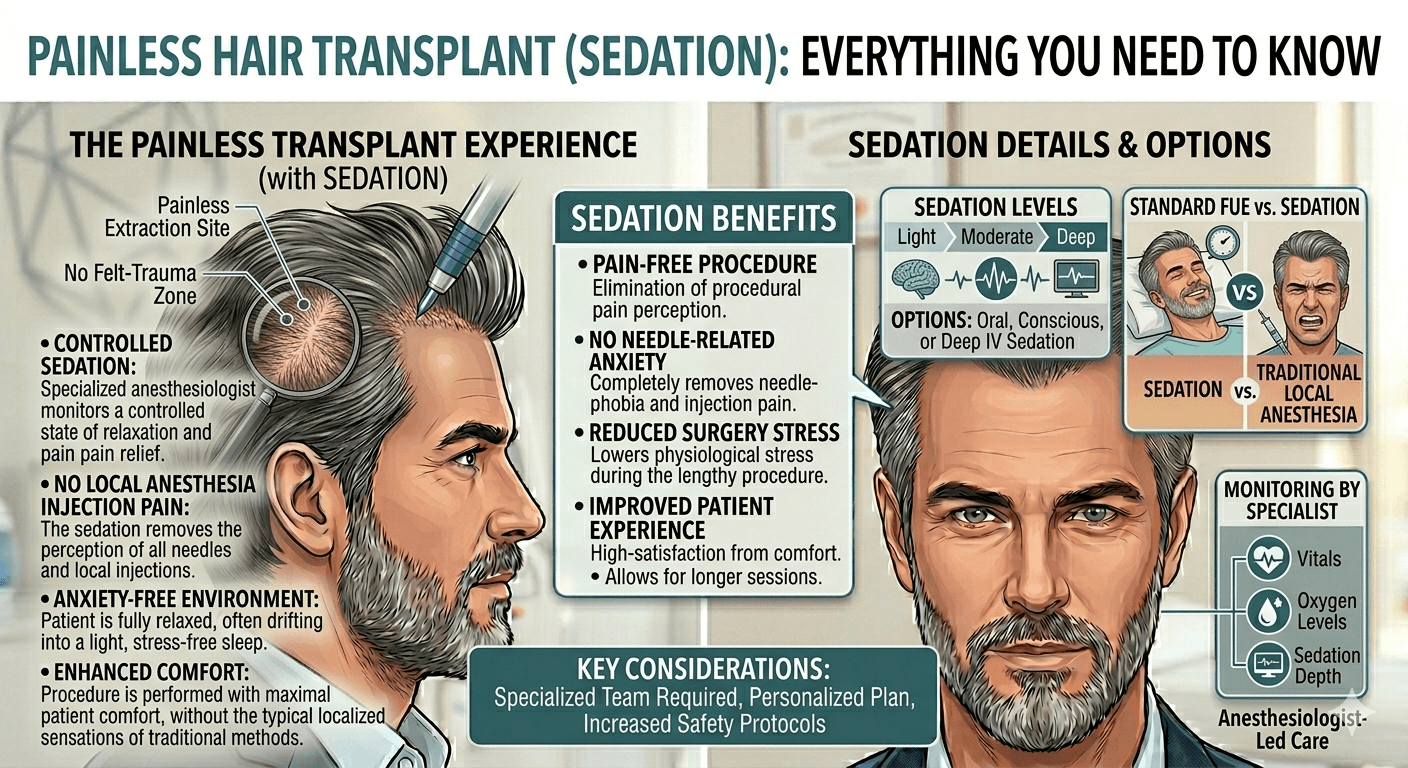 Painless Hair Transplant (Sedation): Everything You Need to Know