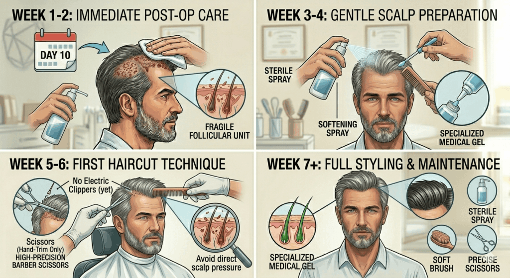 When and How to Have Your First Haircut After a Hair Transplant?