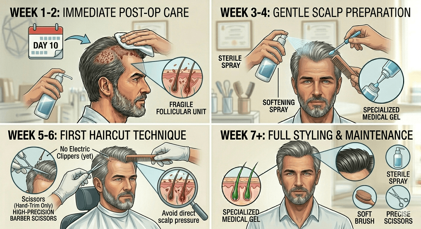 When and How to Have Your First Haircut After a Hair Transplant?