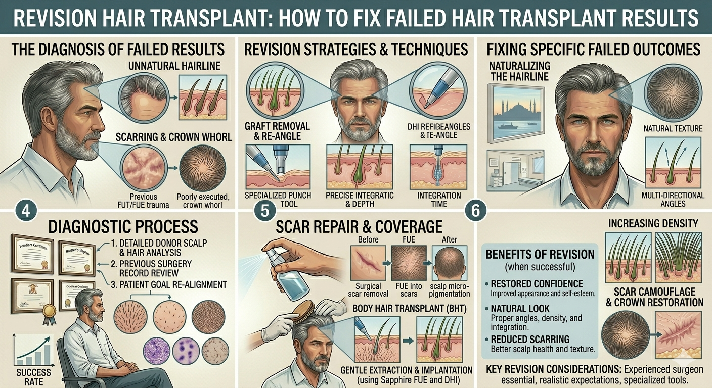 Revision Hair Transplant: How to Fix Failed Hair Transplant Results