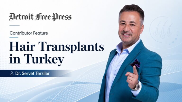 Dr. Servet Terziler featured in Detroit Free Press contributor content about hair transplants in Turkey, modern hair restoration techniques and the international patient experience in Istanbul.