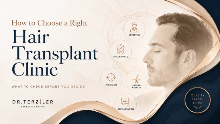 how to choose a right hair transplant clinic explained by one of the best hair transplant surgeons in Turkey, Dr. Terziler
